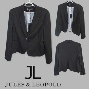 Jules Leopold Black Longsleeve Business Wear Casual Blazer Jacket  Womens XL NEW